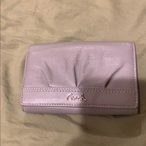 Coach authentic grey leather wallet NWOT
